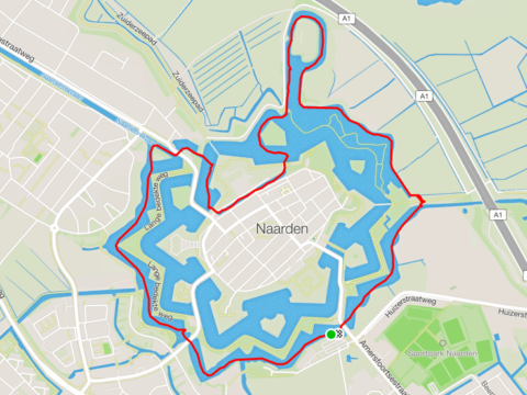 SUP route Naarden vesting kaart